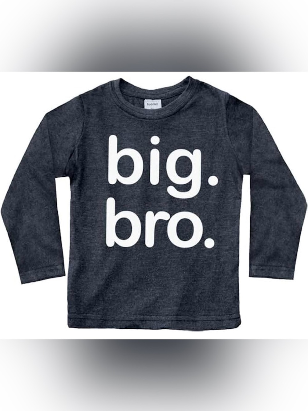 Xtraordinary Big Bro Long-Sleeve Tee - Charcoal with White Text